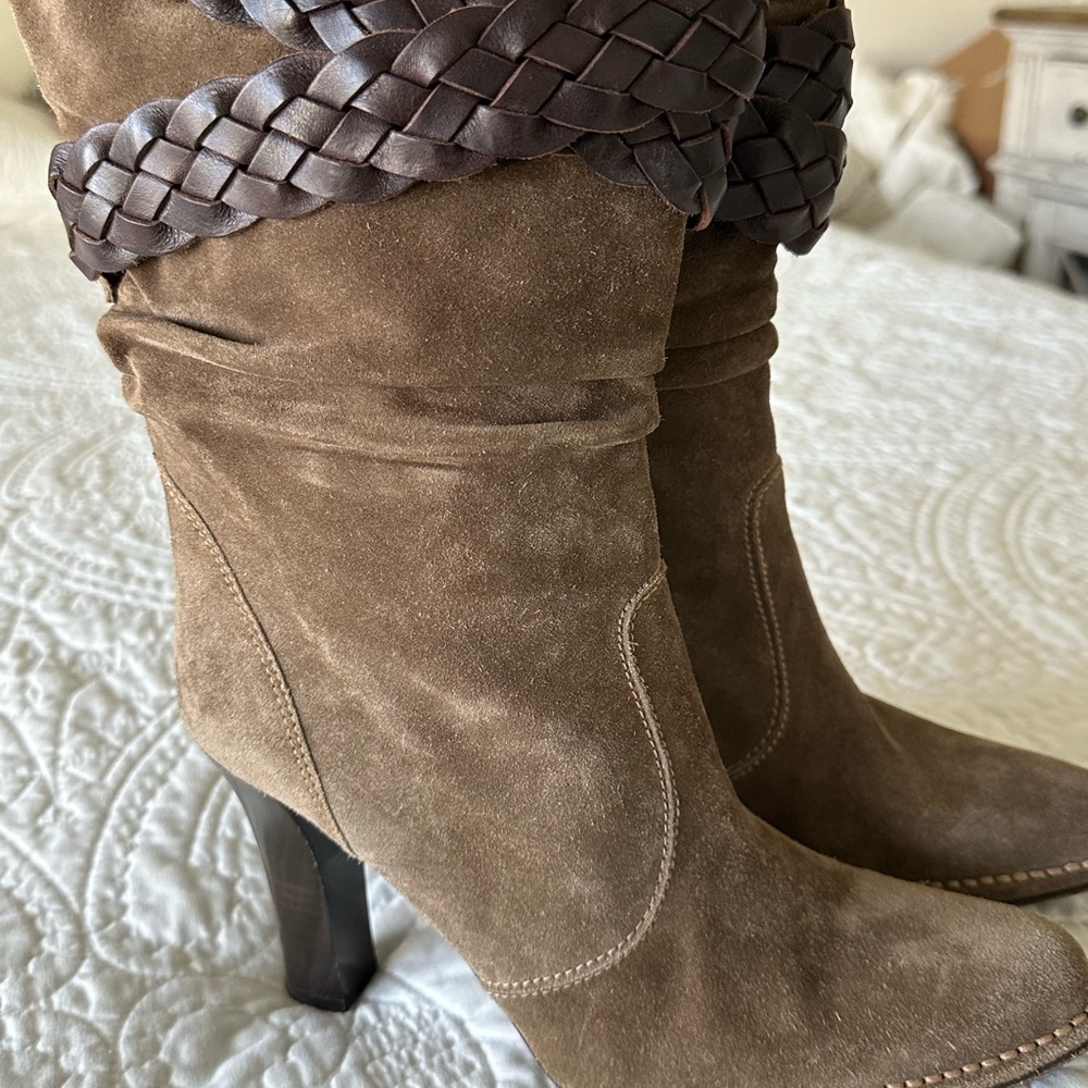 Coach Suede Heeled Boots - Picture 4 of 16